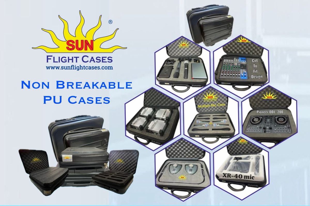 Sun Flight Cases — non-breakable PU case range