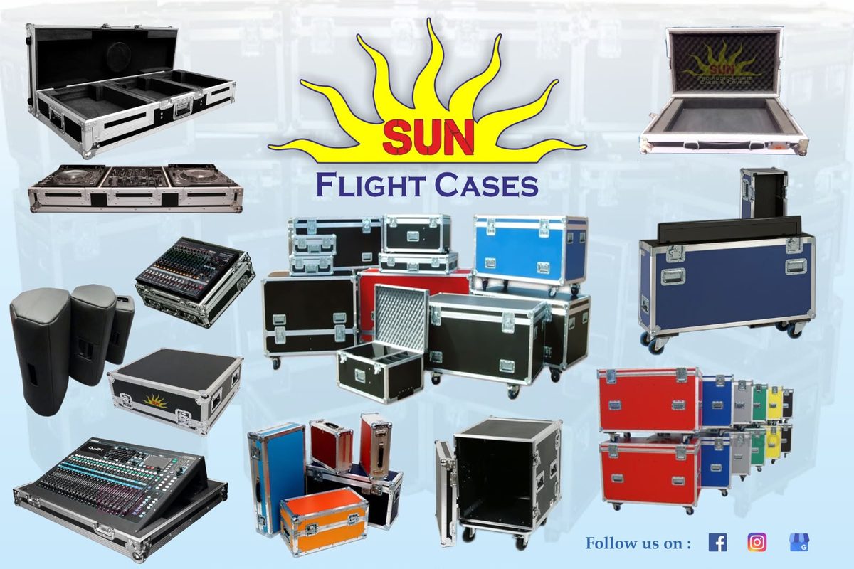 Sun Flight Cases, DJ, mixer, rack and trunk case range